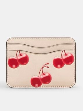 🍒NWT Coach/Coachtopia Wavy Cardholder in Cherry Print!🍒